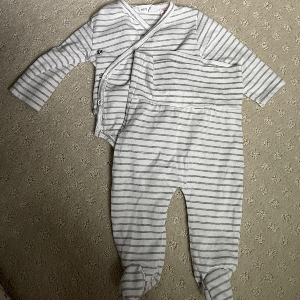 Mango Gray Baby Kimono Top and Pants